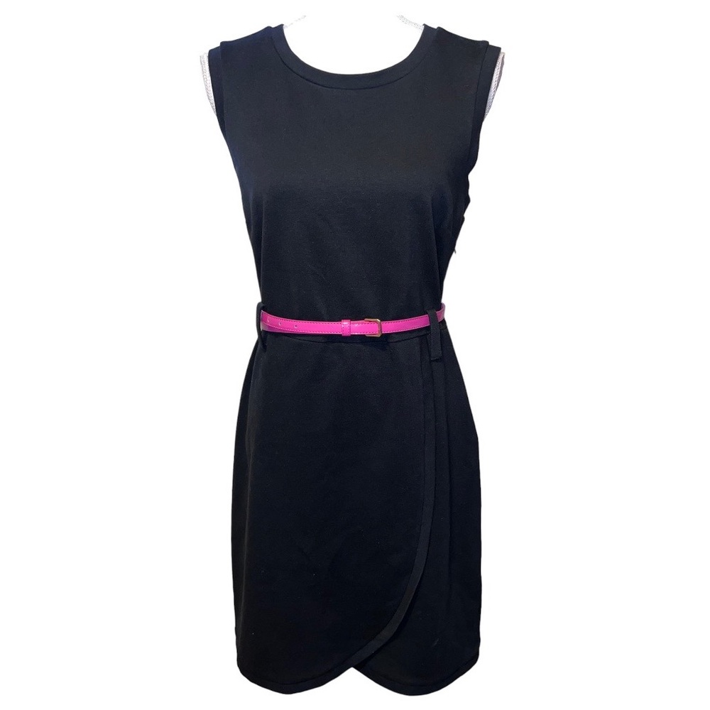 Tory Burch black sleeveless wrap midi dress